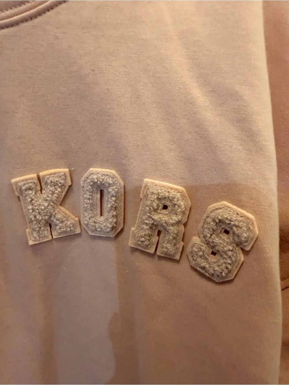 Michael Kors Light Pink Crewneck Sweatshirt with Embroidered KORS